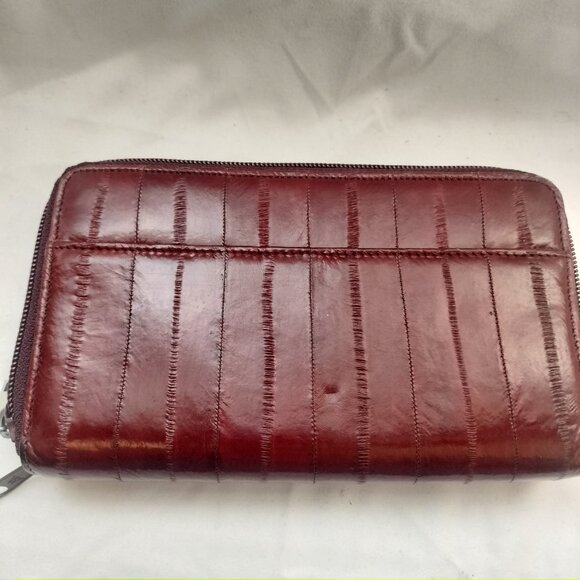 Vintage Eel Skin Leather Wallet - Picture 1 of 8